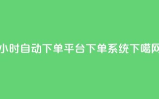 24小时自动下单平台：DY下单系统
