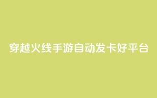 穿越火线手游自动发卡好平台