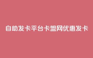 自助发卡平台——卡盟网优惠发卡