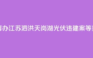 两部门联合挂牌督办江苏泗洪天岗湖光伏违建案等重大疑难复杂案件