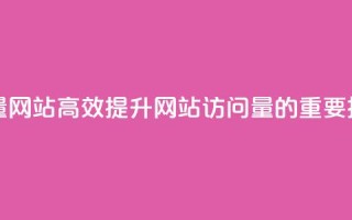 空间访客量网站 - 高效提升网站访问量的重要技巧~