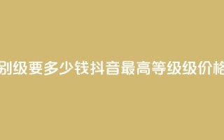 抖音最高级别30级要多少钱 - 抖音最高等级30级价格揭秘~