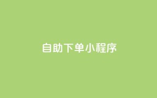 自助下单小程序,子潇网络自助下单的链接 - 黑马卡盟网 - 刷粉网免费入口