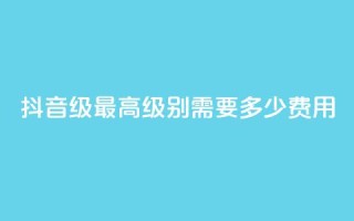 抖音30级最高级别需要多少费用