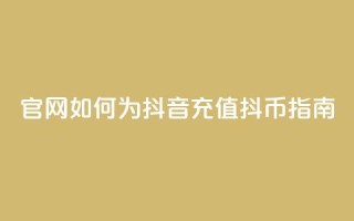 官网如何为抖音充值抖币指南
