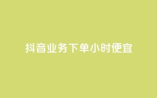 抖音业务下单24小时便宜 - 抖音24小时下单优惠活动 助你省钱省力~