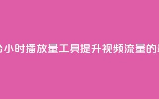 24小时播放量平台(24小时播放量工具-提升视频流量的最佳平台)
