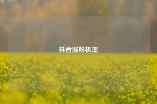抖音涨粉机器