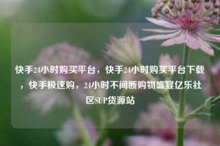 快手24小时购买平台，快手24小时购买平台下载，快手极速购，24小时不间断购物盛宴亿乐社区SUP货源站