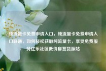 纯流量卡免费申请入口，纯流量卡免费申请入口联通，如何轻松获取纯流量卡，享受免费服务亿乐社区低价自营货源站