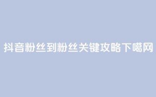 抖音100粉丝到900粉丝关键攻略