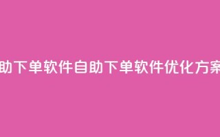 dy业务自助下单软件(自助下单软件优化方案)