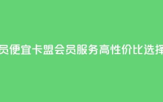 卡盟低价会员 - 便宜卡盟会员服务：高性价比选择解析~