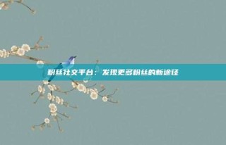 粉丝社交平台：发现更多粉丝的新途径
