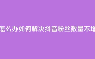 抖音粉丝不增加怎么办 - 如何解决抖音粉丝数量不增加的问题~