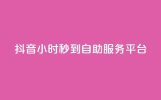 抖音24小时秒到自助服务平台,dy赞在线自助下单网站 - 自助业务商城 - ks业务免费领