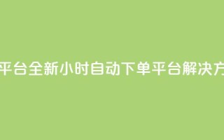 dy24小时自动下单平台 - 全新DY24小时自动下单平台解决方案推荐!