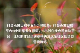 抖音点赞自助平台24小时服务，抖音点赞自助平台24小时服务在哪里，24小时在线点赞自助平台，让您的作品迅速获得关注亿乐社区低价自营货源站