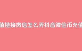 抖音1比10币充值链接微信怎么弄(抖音微信10币充值方法)