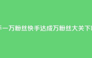 快手一万粉丝(快手达成万粉丝大关)