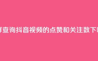 怎样查询抖音视频的点赞和关注数