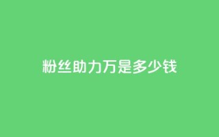 粉丝助力100万是多少钱 - 粉丝支持达百万收益分析！