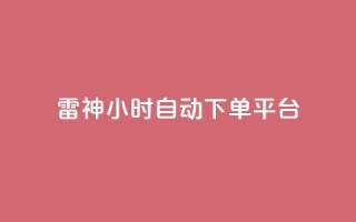 雷神24小时自动下单平台,qq空间访客量增加器 - 卡盟刷网课低价 - qq业务卡盟网站最低价