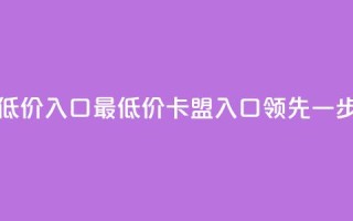 qq卡盟最低价入口(最低价QQ卡盟入口，领先一步)