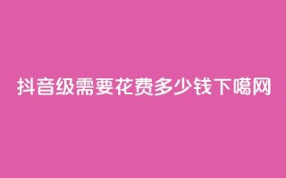抖音30级需要花费多少钱？