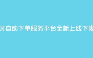 24小时自助下单服务平台全新上线