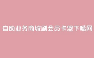 自助业务商城 - 刷vip会员卡盟