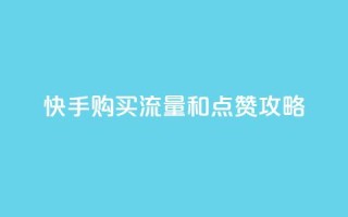 快手购买流量和点赞攻略