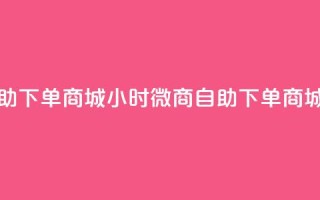 24小时微商软件自助下单商城 - 24小时微商自助下单商城全新上线!