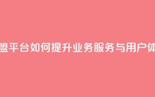 卡盟平台如何提升业务服务与用户体验