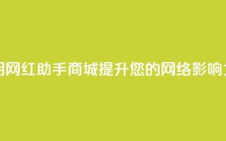 如何利用网红助手商城提升您的网络影响力