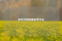 快手代网站刷业务平台