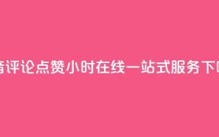 抖音评论点赞24小时在线一站式服务