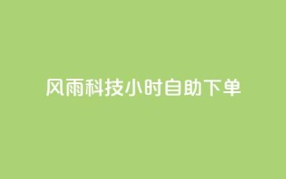 风雨科技24小时自助下单 - 风雨科技24小时自助服务订购！
