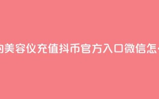 口碑最好的美容仪 - 充值抖币官方入口微信怎么充