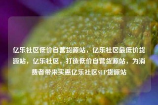 亿乐社区低价自营货源站，亿乐社区最低价货源站，亿乐社区，打造低价自营货源站，为消费者带来实惠亿乐社区SUP货源站