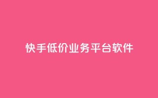 快手低价业务平台软件 - ks丝1元100