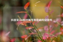 抖音买1000粉对账号有影响吗安全吗