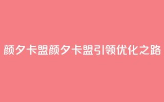 颜夕卡盟(颜夕卡盟引领SEO优化之路)