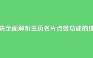 qq主页名片点赞一块 - 全面解析QQ主页名片点赞功能的使用与影响!