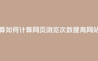 空间说说浏览次数怎么算 - 如何计算网页浏览次数 提高网站流量的方法分享~