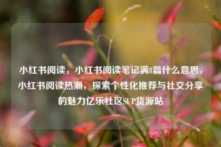 小红书阅读，小红书阅读笔记满8篇什么意思，小红书阅读热潮，探索个性化推荐与社交分享的魅力亿乐社区SUP货源站