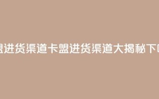 卡盟进货渠道(卡盟进货渠道大揭秘)