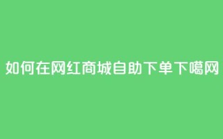如何在网红商城自助下单？