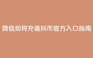 微信如何充值抖币官方入口指南