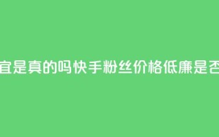 快手粉丝便宜是真的吗 - 快手粉丝价格低廉是否靠谱？~